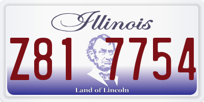 IL license plate Z817754