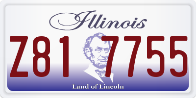IL license plate Z817755