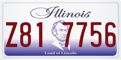 IL license plate Z817756