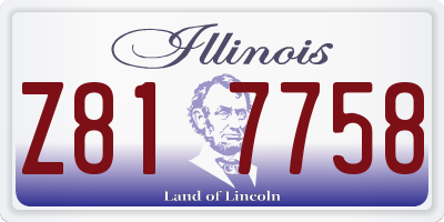 IL license plate Z817758