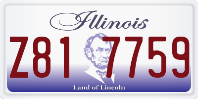 IL license plate Z817759