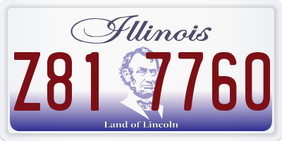 IL license plate Z817760