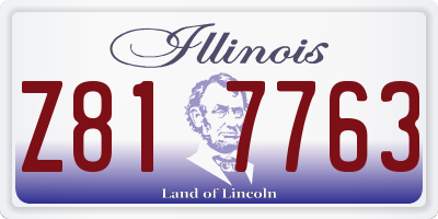 IL license plate Z817763