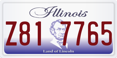 IL license plate Z817765