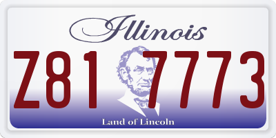 IL license plate Z817773