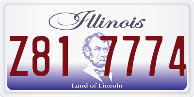 IL license plate Z817774