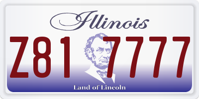 IL license plate Z817777