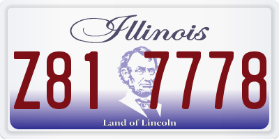 IL license plate Z817778