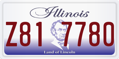 IL license plate Z817780