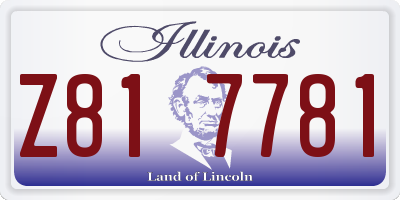 IL license plate Z817781