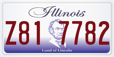 IL license plate Z817782