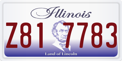 IL license plate Z817783