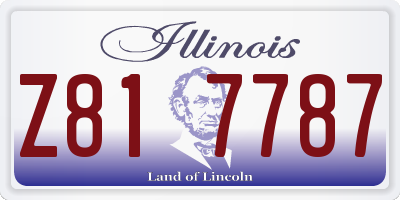 IL license plate Z817787