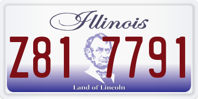 IL license plate Z817791