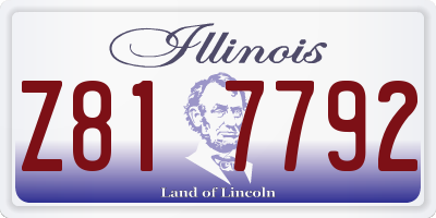IL license plate Z817792