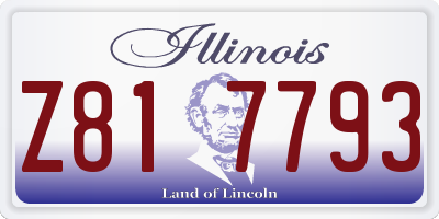 IL license plate Z817793