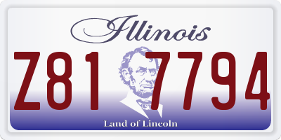 IL license plate Z817794