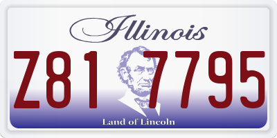 IL license plate Z817795