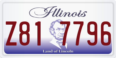 IL license plate Z817796