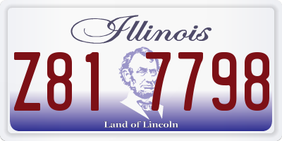 IL license plate Z817798