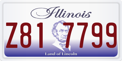 IL license plate Z817799