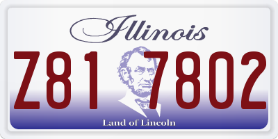 IL license plate Z817802