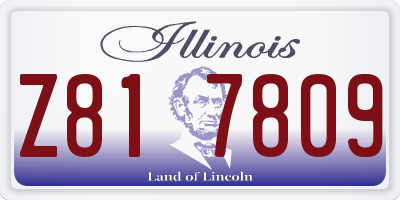 IL license plate Z817809