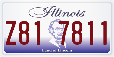 IL license plate Z817811