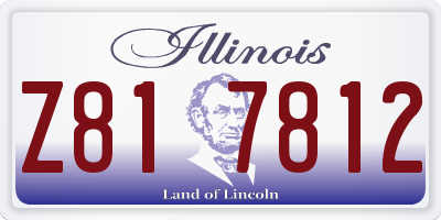 IL license plate Z817812