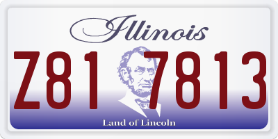 IL license plate Z817813