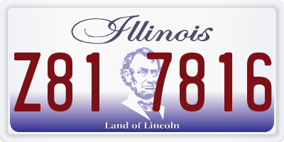 IL license plate Z817816