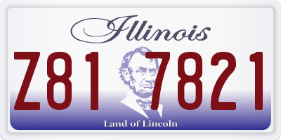 IL license plate Z817821