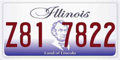 IL license plate Z817822