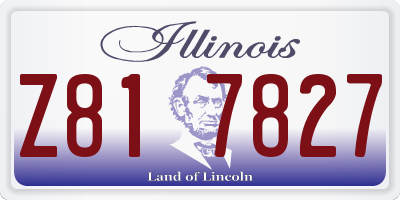 IL license plate Z817827