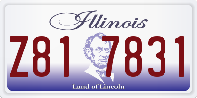 IL license plate Z817831