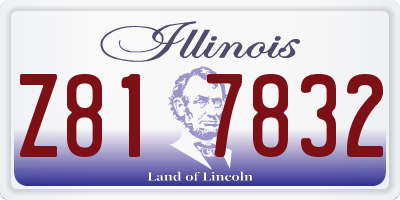 IL license plate Z817832