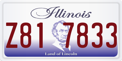 IL license plate Z817833