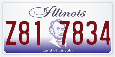 IL license plate Z817834
