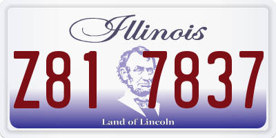 IL license plate Z817837