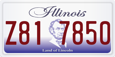 IL license plate Z817850