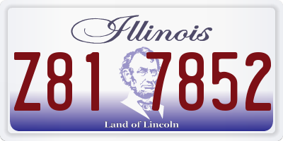 IL license plate Z817852