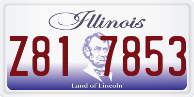 IL license plate Z817853