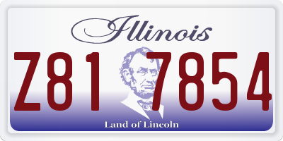 IL license plate Z817854