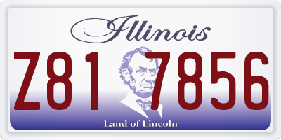 IL license plate Z817856