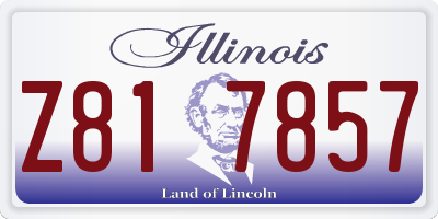 IL license plate Z817857