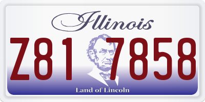 IL license plate Z817858