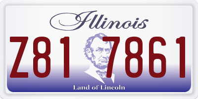 IL license plate Z817861