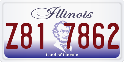 IL license plate Z817862