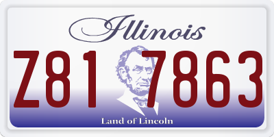 IL license plate Z817863