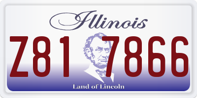 IL license plate Z817866